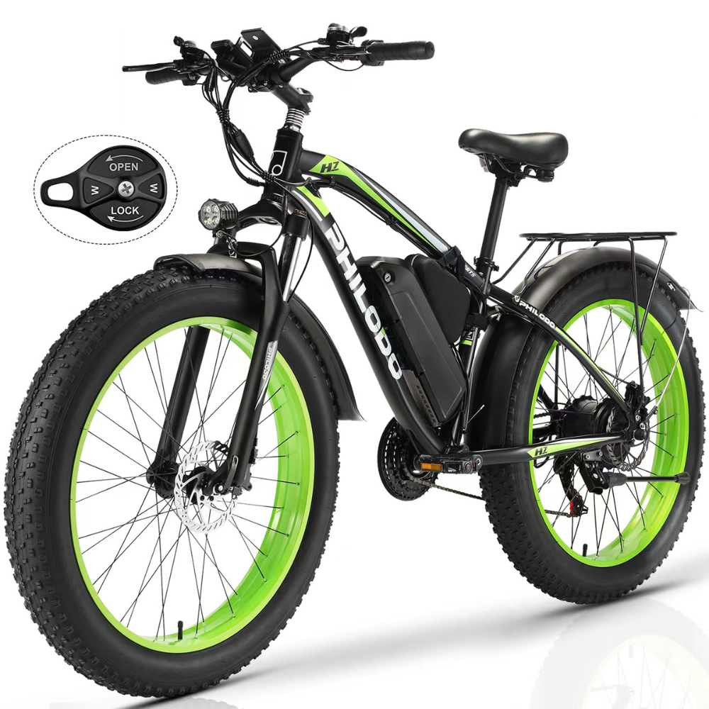 Electric Fat Tyre Bike – Removable 48V 17.5Ah Battery, Up to 56 km/h