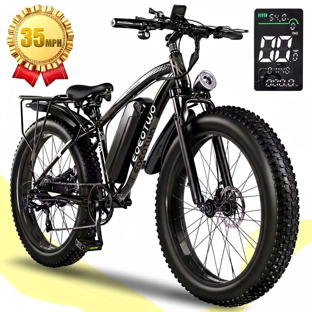 Electric Fat Tyre Bike – Removable 48V 17.5Ah Battery, Up to 56 km/h